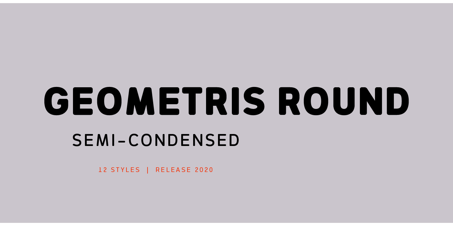 Ejemplo de fuente Geometris Round Bold Semi-Condensed Oblique